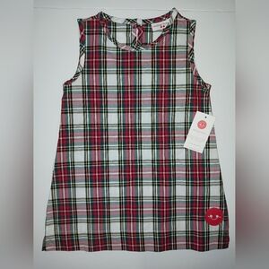 Smiling Button Plaid Dress